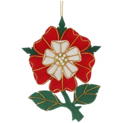 Felt Red Tudor Rose