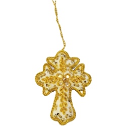 Ivory and Gold Cross