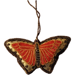 Gold and Red Art Nouveau Butterfly